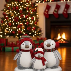 Plush Holiday Penguins