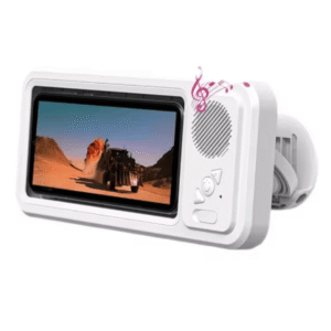 Bathroom IPX4 Waterproof Phone Case with Bluetooth Speaker Wall Mount Phone Holder